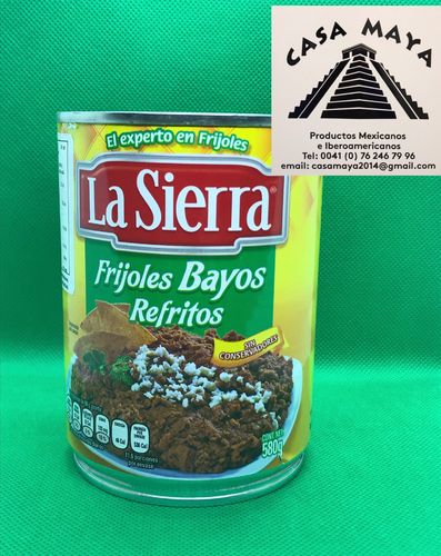Frijoles Bayos refritos, La Sierra 580g